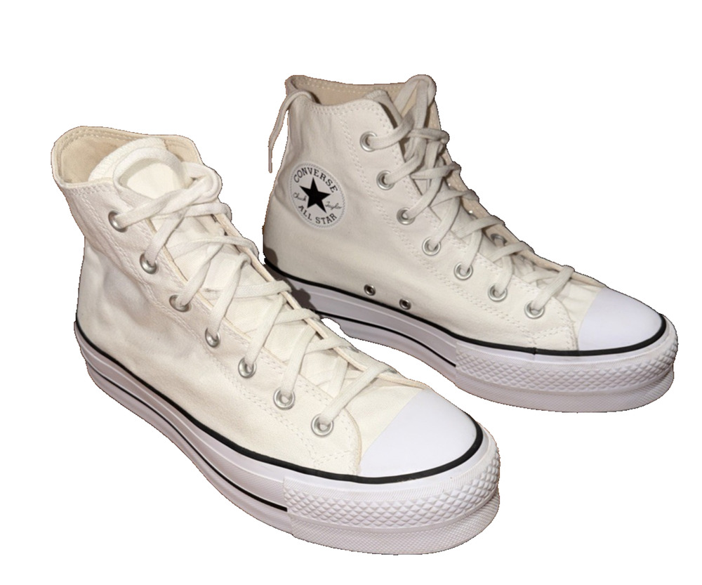 Converse Chuck Taylor All Star Lift Platform White High Tops Women 9.5